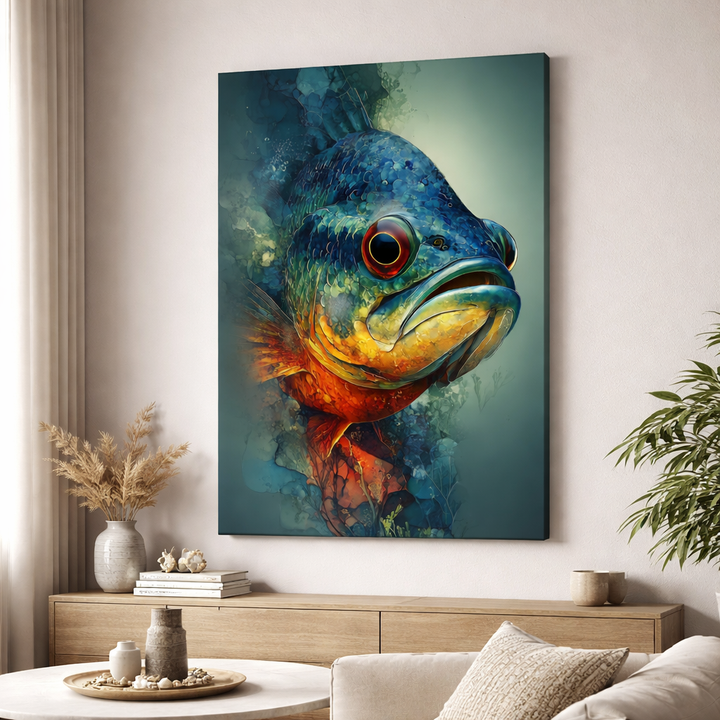 Colorful Fish Portrait Canvas
