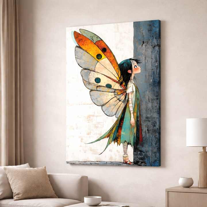 Whimsical Butterfly Girl Canvas