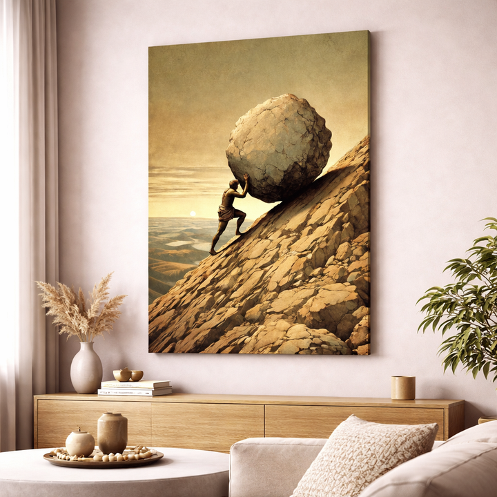 Sisyphus Perseverance Canvas Art