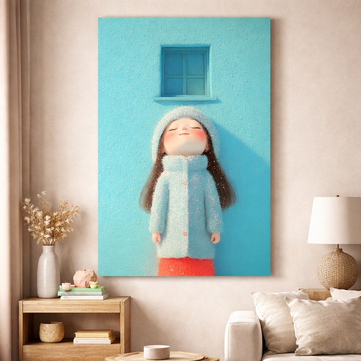 Dreamy Winter Girl Canvas Art