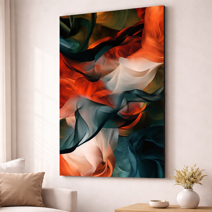 Abstract Flowing Fabric Art Canvas