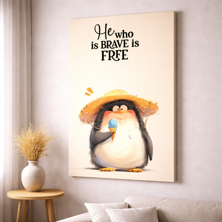 He Who Is Brave Is Free Canvas Art