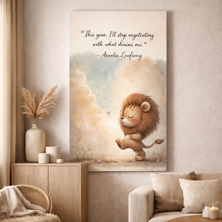 This Year I’ll Stop Negotiating Lion Canvas