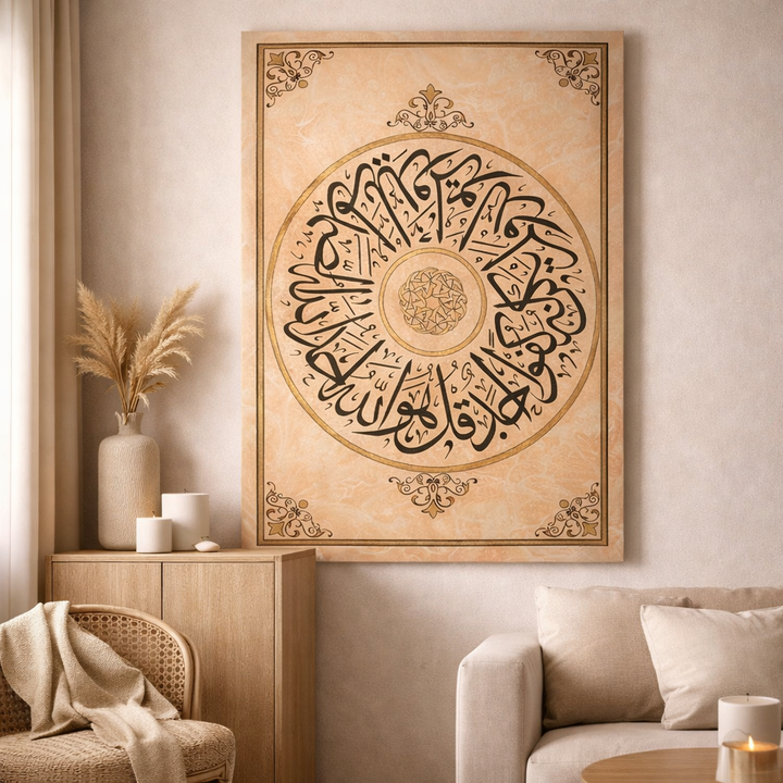 Islamic Arabic Calligraphy Mandala Canvas