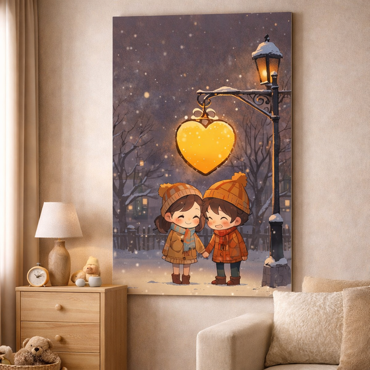 Winter Love Glow Canvas