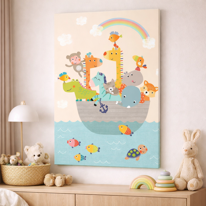 Noah’s Ark Animal Kids Canvas