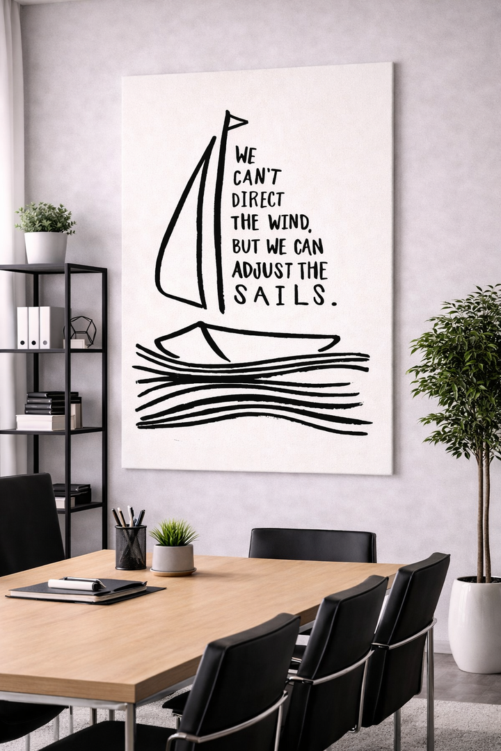 Adjust the Sails Sailboat Quote Canvas