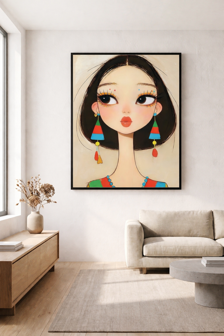 Boho Girl Portrait Canvas