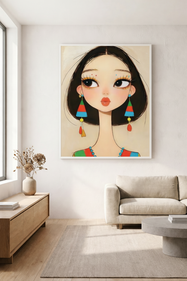 Boho Girl Portrait Canvas