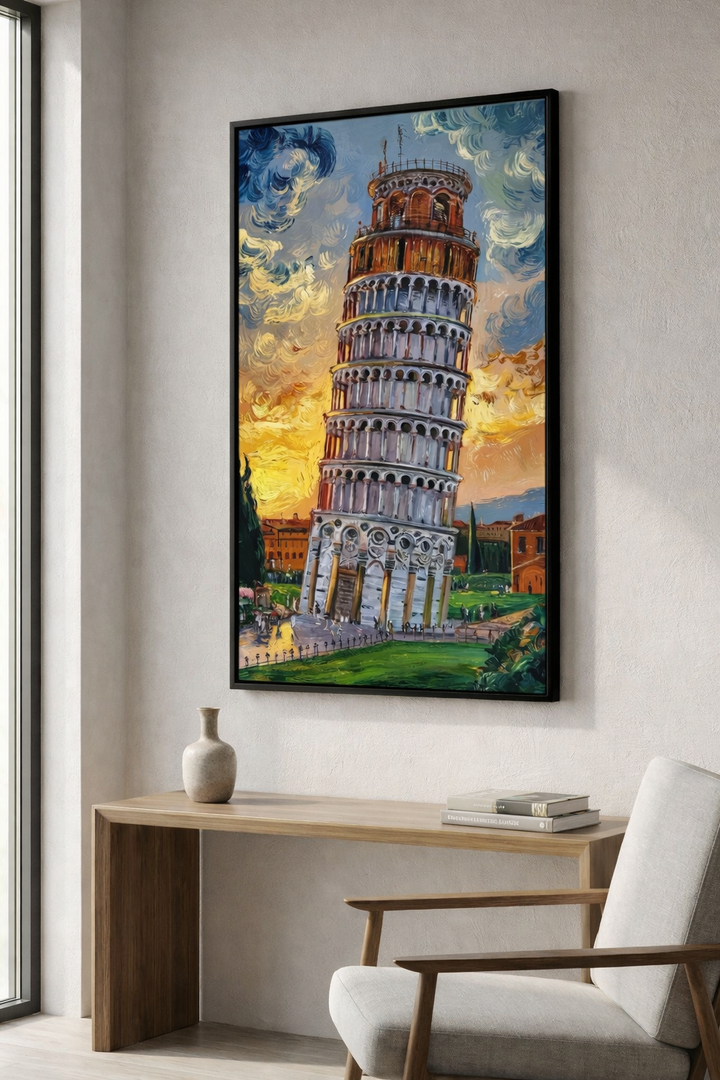 Leaning Tower of Pisa Framed Wall Art