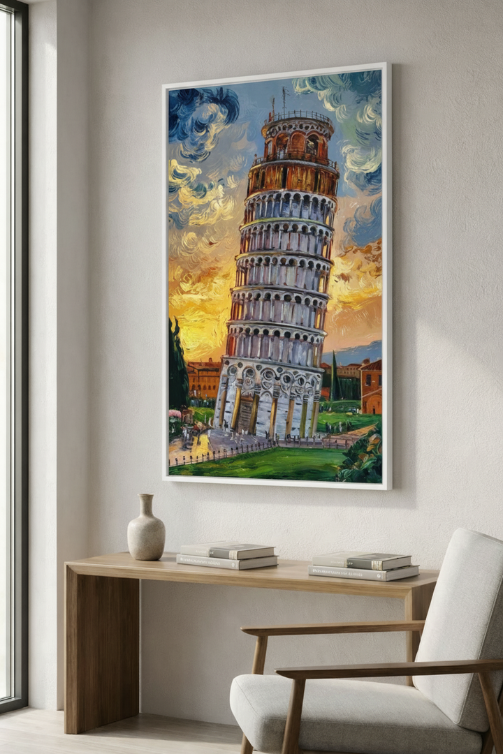 Leaning Tower of Pisa Canvas Wall Art