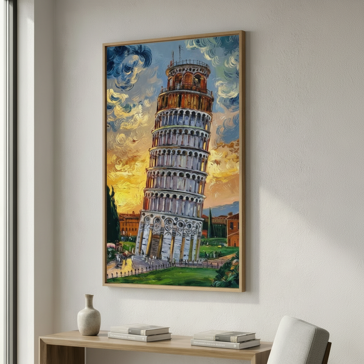 Leaning Tower of Pisa Canvas Wall Art