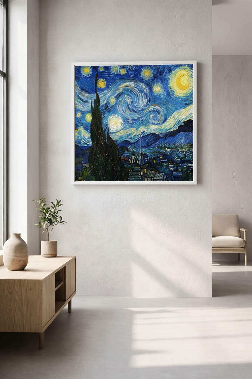 Starry Night Inspired Canvas Wall Art