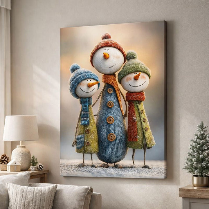 Snowman Family Canvas