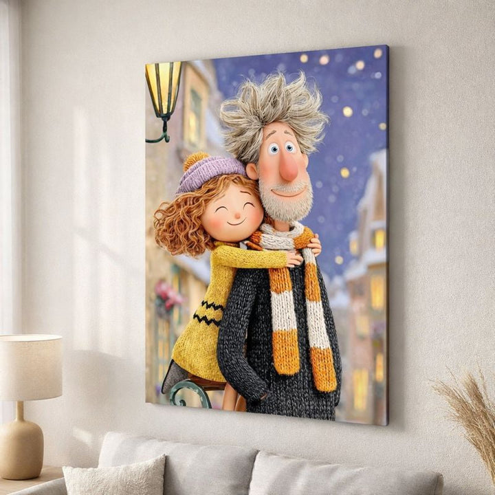 Couple Illustration Canvas