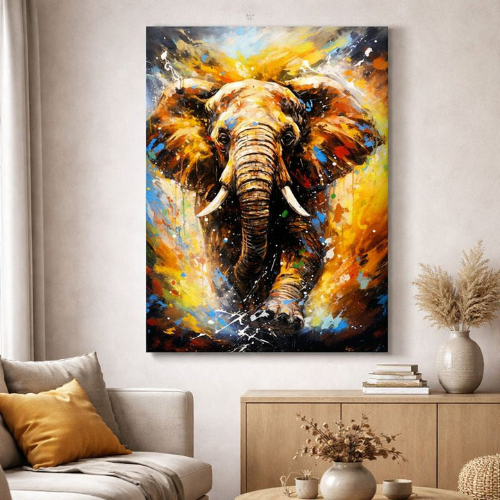 Colorful Elephant Canvas