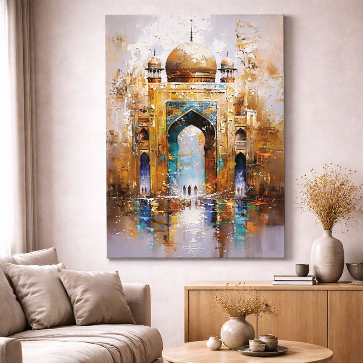 Golden Mosque Canvas