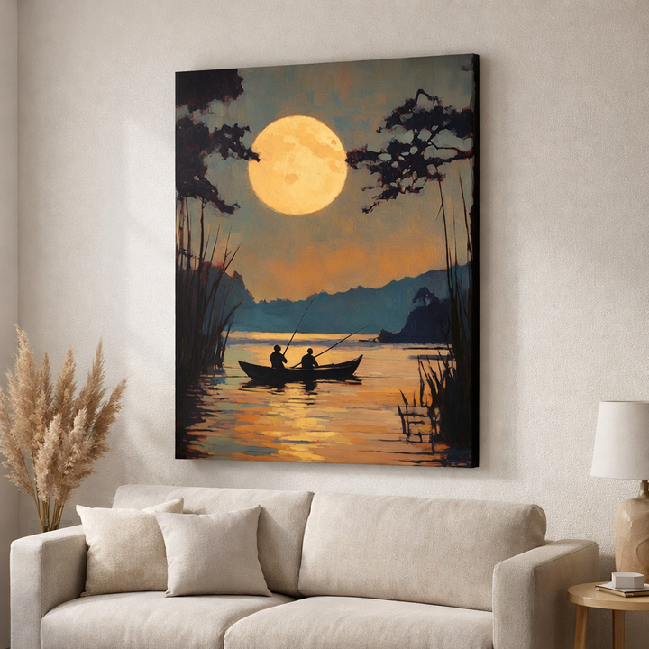 Moonlight Rowing Canvas