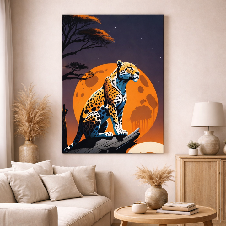 Moon Leopard Canvas