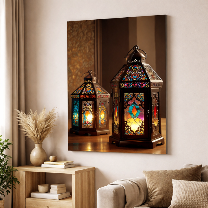 Moroccan Lantern Glow Canvas