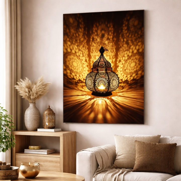 Moroccan Lantern Light Canvas