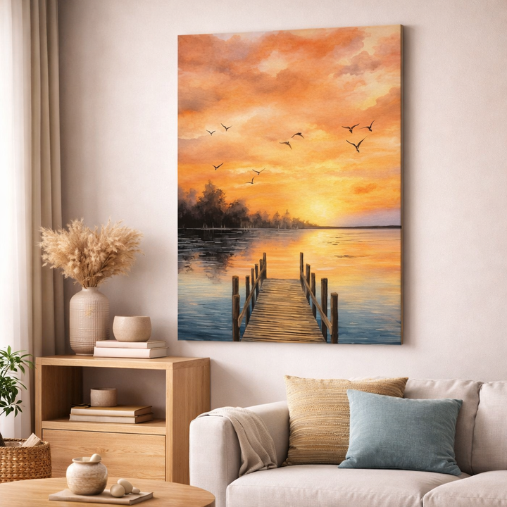 Golden Horizon Pier Canvas