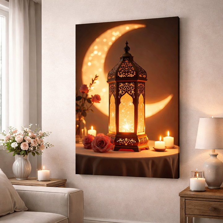 Golden Ramadan Lantern Canvas