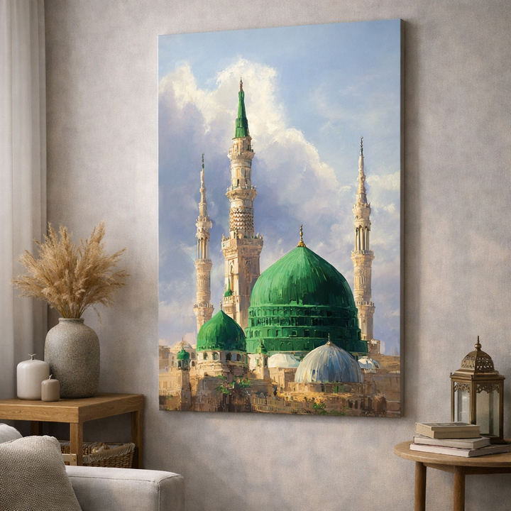 Green Dome Mosque Canvas