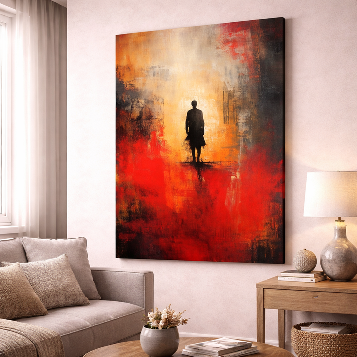Solitary Path Abstract Canvas