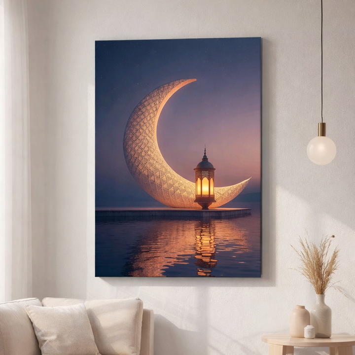 Crescent Lantern Canvas