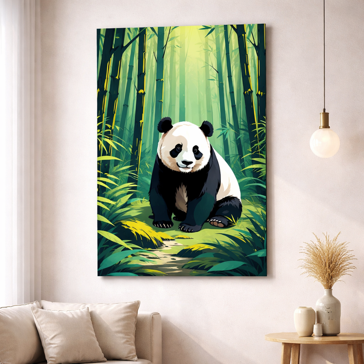 Panda Bamboo Forest Canvas