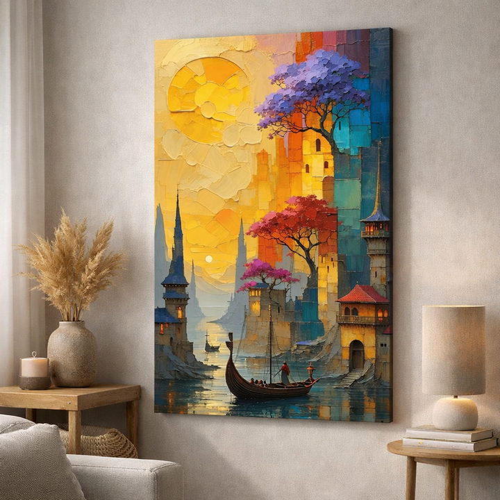 Golden City Voyage Canvas