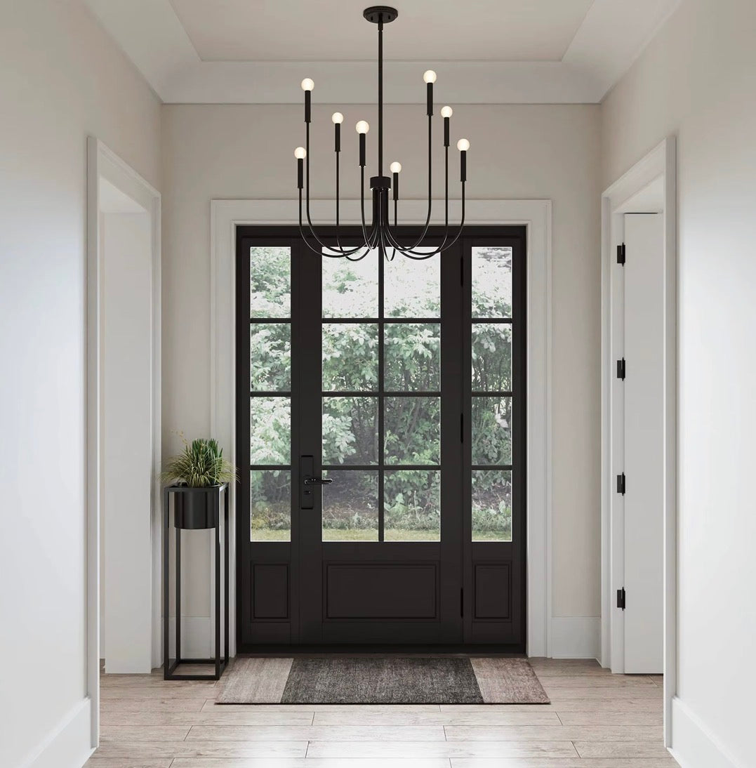 Black - Brass - Chrome- white  color Chandelier
