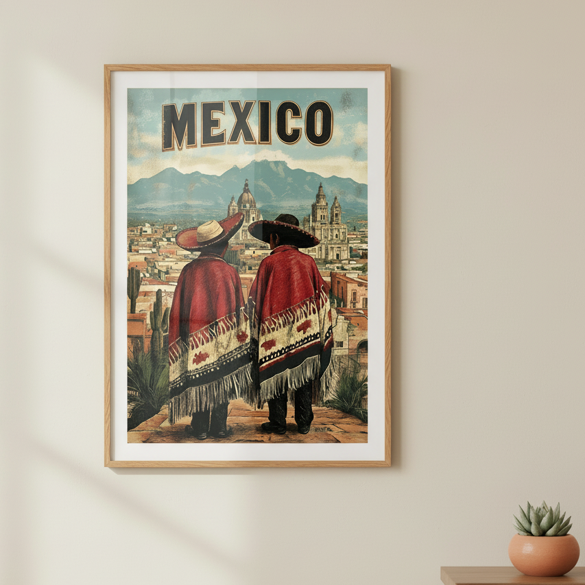 Mexico Vintage Travel Poster Canvas