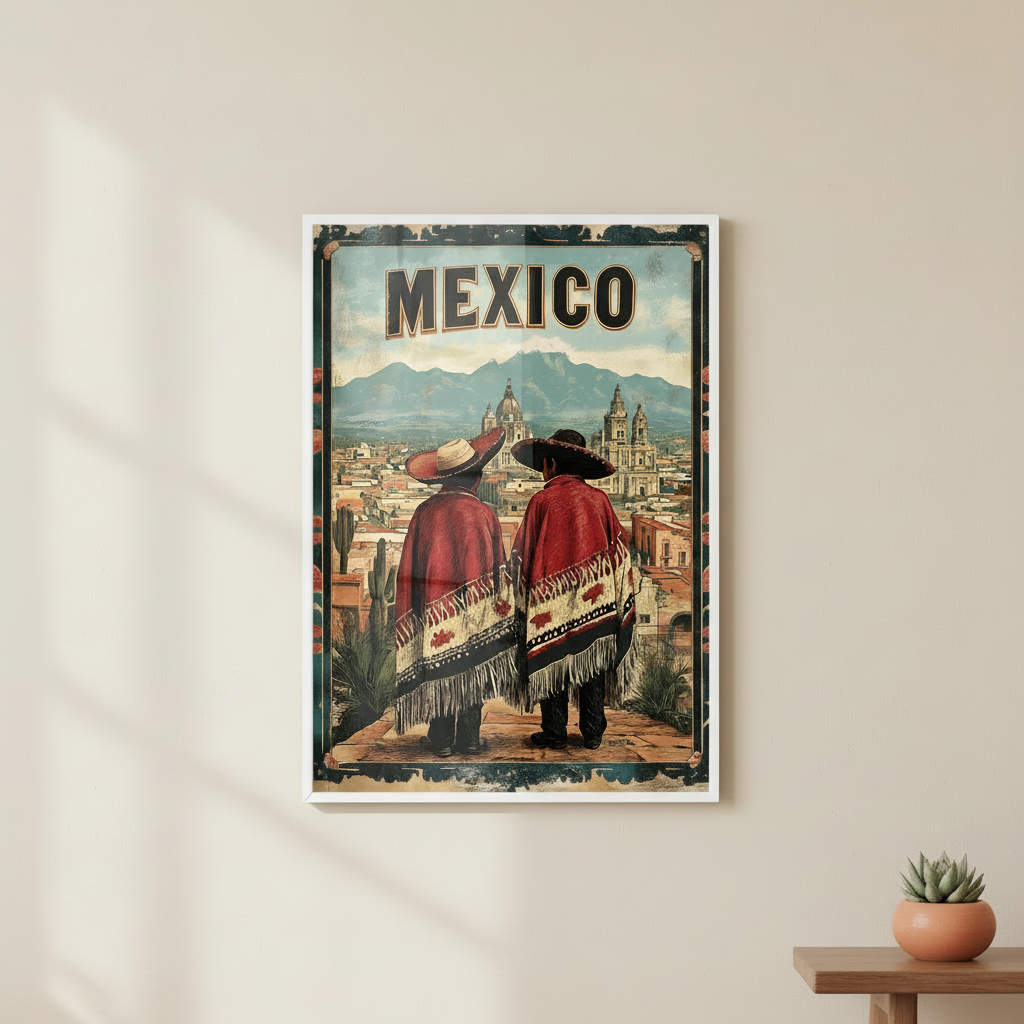 Mexico Vintage Travel Poster Canvas