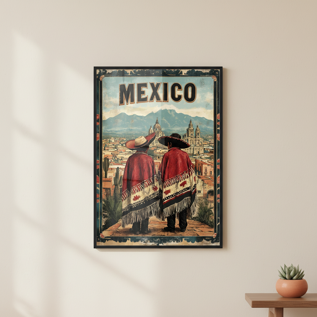 Mexico Vintage Travel Poster Canvas