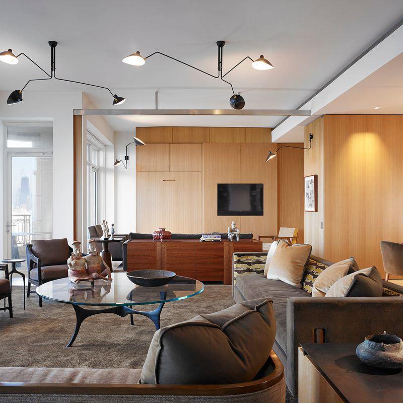 Modern Black Adjustable Chandelier with Sleek Design