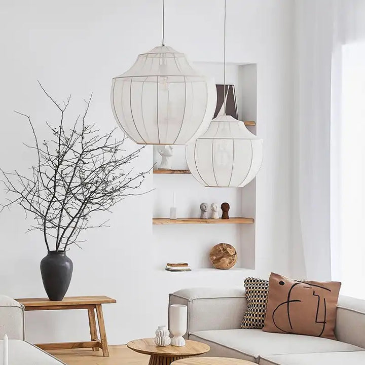 Elegant Warm White Wireframe Pendant Light