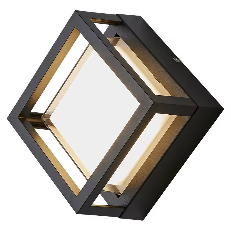 Modern Outdoor LED Wall Light in Black