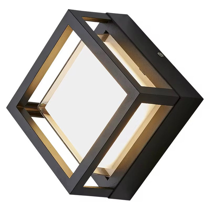 Modern Outdoor LED Wall Light in Black