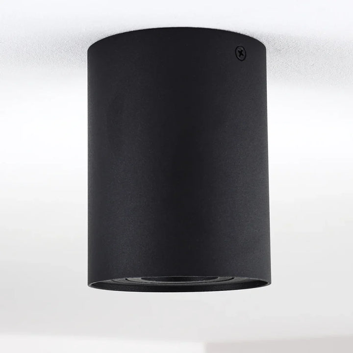 Modern Adjustable Black Cylinder Ceiling Spotlight