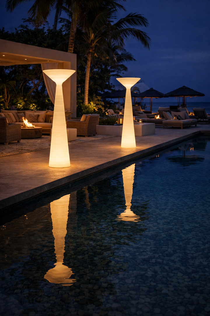 Aura Column - Modern Sculptural LED outdoor Floor Lamp