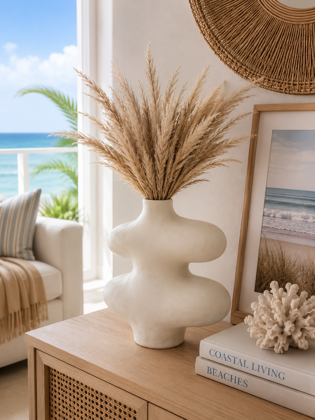 Organic White Sculptural Vase