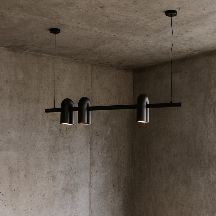 Terracotta or Black Arc Pendant Light