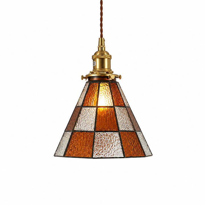 Amber Prism Tiffany Pendant