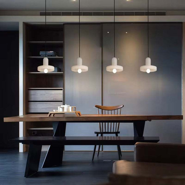 Soft Alabaster Glow Pendant Light