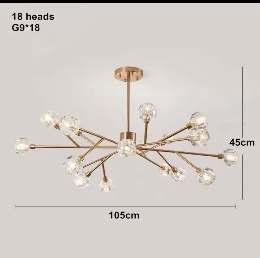 Modern Gold Branch Chandelier