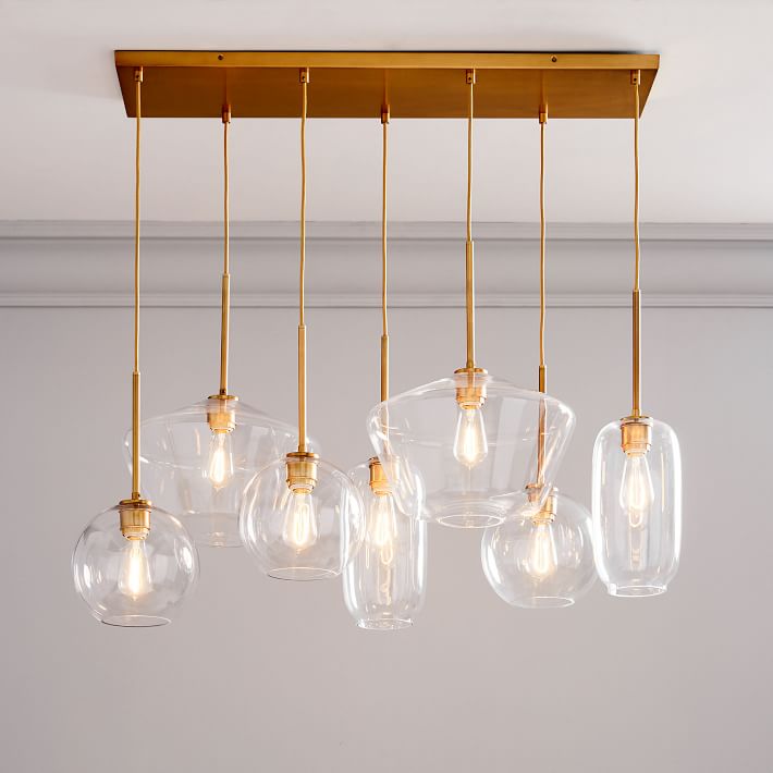 Modern Multi-Light Pendant with Opal Glass Shades