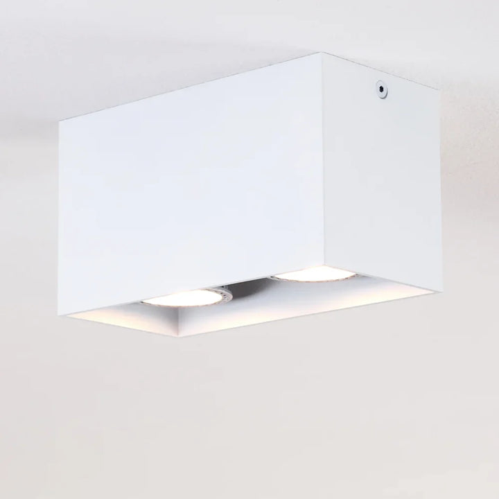 Modern Dual White Rectangular Ceiling Spotlight