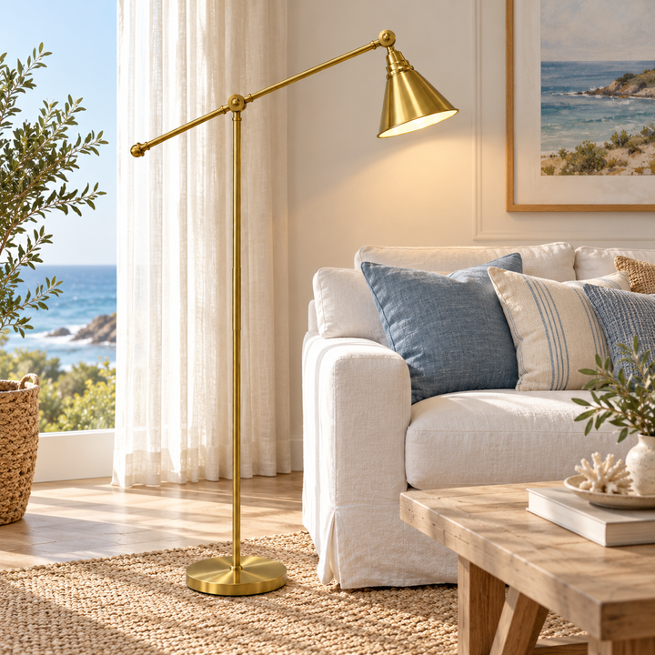 Vintage Brass Floor Lamp